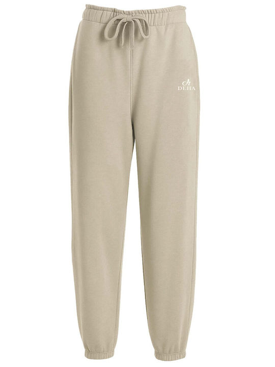 Women's Fabric Trousers in Balloon Style Beige