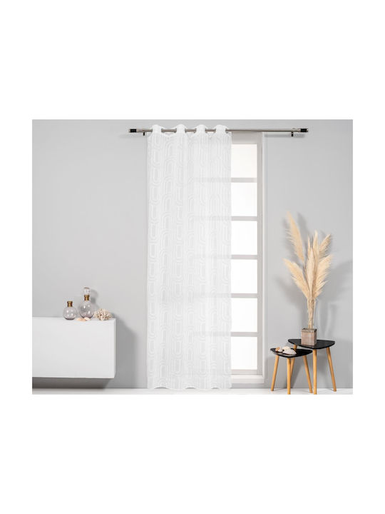 Κουρτίνα με Τρουκς White 140x260εκ.