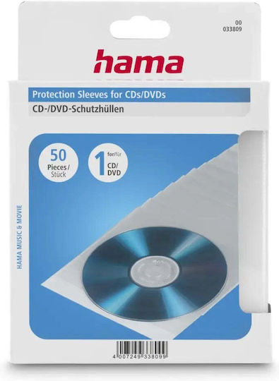 Hama Huse de Protecție Cd Dvd 50 Bucăți Transparente