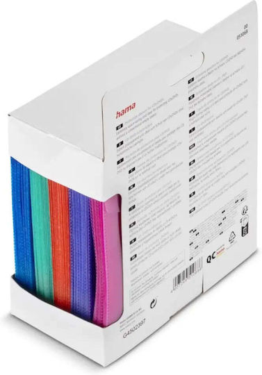Hama Protective Sleeves Cd Dvd 100 Pcs Colored