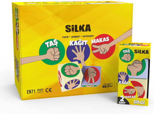 Radiere Silka Pentru Creion 25x25x25mm Fără Pvc Frunze Fără Reziduuri 2 Bucăți Set Silka Rock-paper-scissors