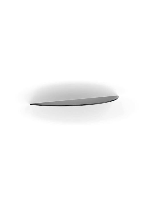 Bolis Italia Raft De Bibliotecă Rectangular Din Sticlă Neagră 16x58cm