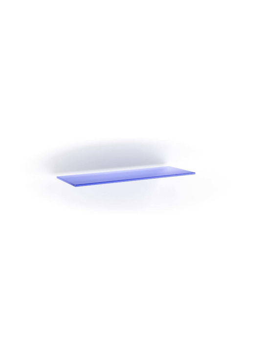 Bolis Italia Raft De Bibliotecă Rectangular Din Sticlă Albastră 12x30cm