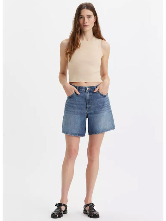Women's Jean High-waisted Shorts Blue