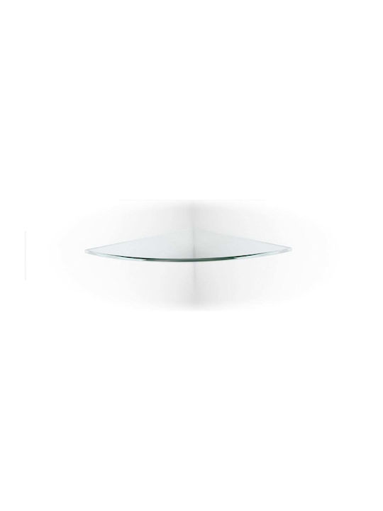 Bolis Italia Στρογγυλό Ράφι Βιβλιοθήκης από Γυαλί 35x35cm