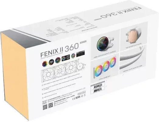 Xigmatek Fenix II 360 Water Cooling AIO CPU With 3 Fans 120mm And ARGB Lighting White