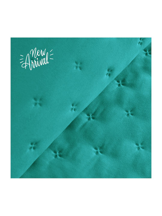 Isadore Lorraine Extra Line Coverlet Single Aqua 160x240cm