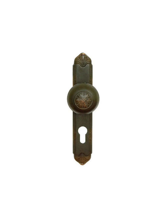 Metal Middle Door Handle Bronze