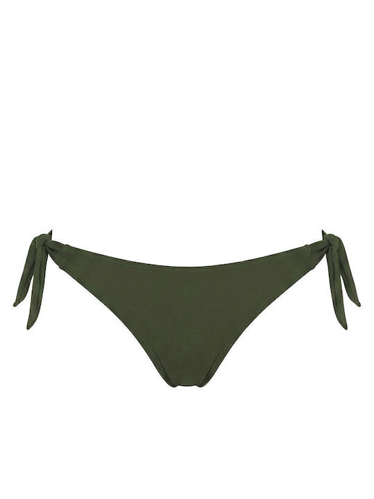 Bikini Slip με Κορδονάκια Πράσινο