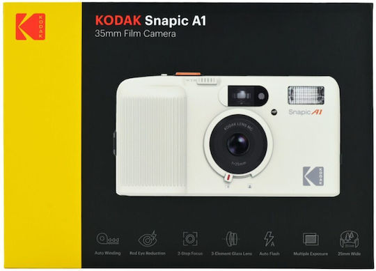 Kodak Snapic A1 Film Camera White Motorized