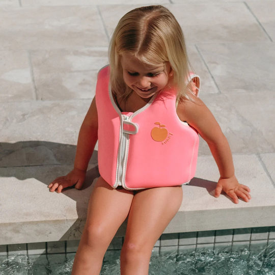 Sunnylife Swimming Vest 3-6 Years Poppy Peach Neon Pink 26180096