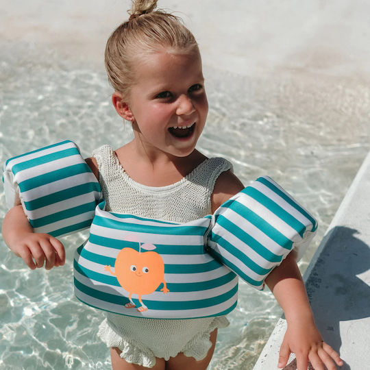 Sunnylife Σωσίβιο Γιλέκο 3-6 Ετών Poppy Peach Green Stripe 26180128