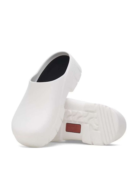 Birkenstock Ανατομικά Σαμπό Λευκά