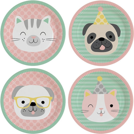 Amscan Happy Pets Плоча за Парти 8 Бройки