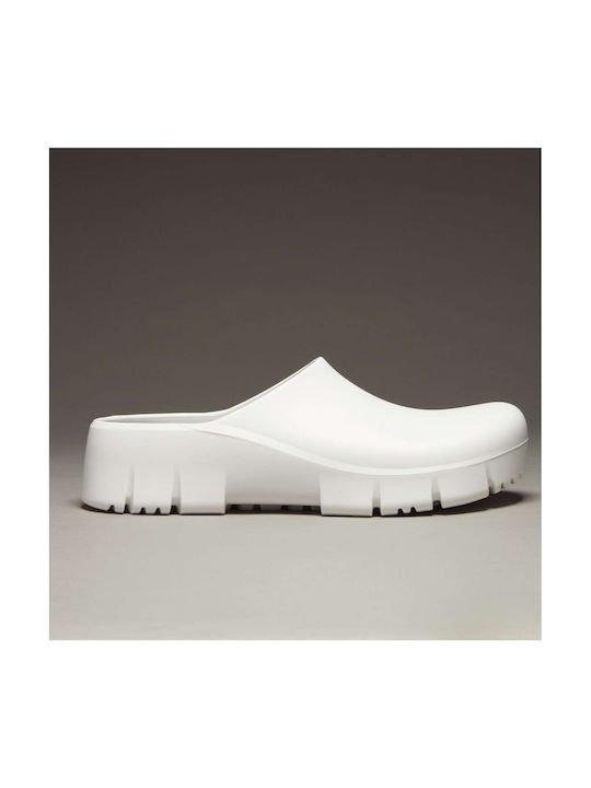 Birkenstock Ανατομικά Σαμπό Λευκά