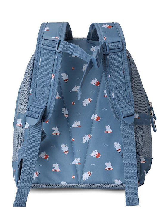 Baby Oliver Kindergarten Backpack School Bag Light Blue with Water Bottle Holder