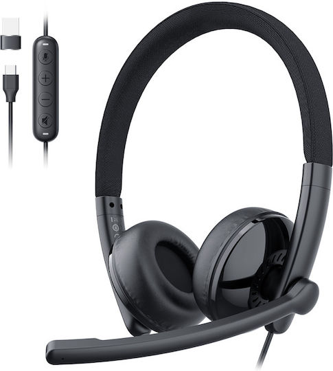 Emeet GeniusCall HS50 On Ear Multimedia Headset with Microphone and USB-C Connectivity