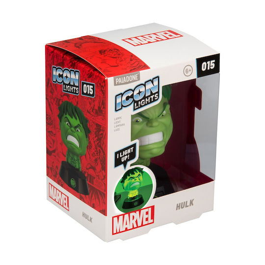 Paladone Lămpi De Masă Pentru Copii Decorațiuni Luminos Marvel - Hulk Verde