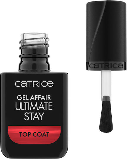 Catrice Cosmetics Gel Affair Ultimate Glossy Top Coat Μακράς Διαρκείας Διάφανο 10.5ml