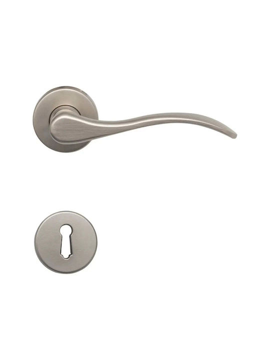 Metal Lever For Middle Door Silver