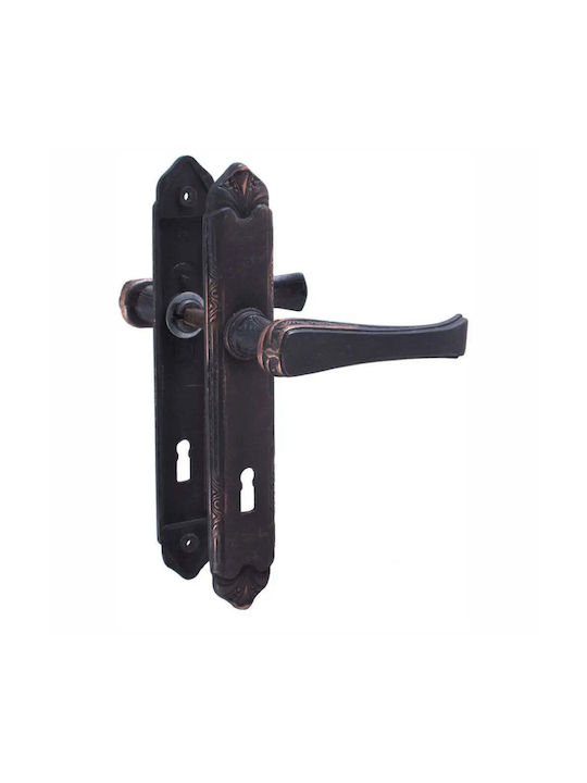 Metal Middle Door Lever Black