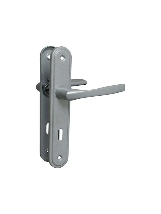 Metal Lever For Middle Door Silver