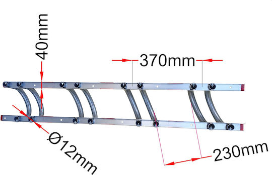 Doorado Bicycle Parking Bar for 4 Bicycles