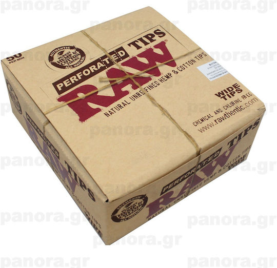 Raw Τζιβάνες Perforated Wide Tips 60mm 2.5cm Καφέ 50τμχ