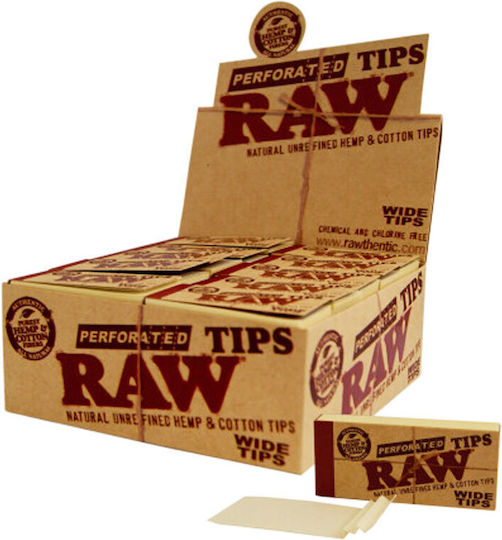 Raw Τζιβάνες Perforated Wide Tips 60mm 2.5cm Καφέ 50τμχ