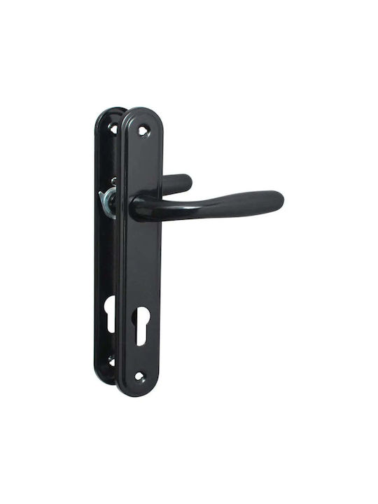Metal Middle Door Lever Black