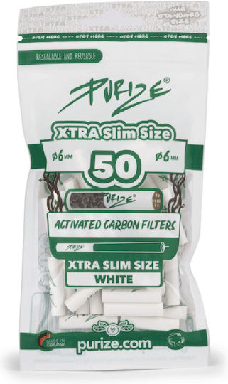 Purize Πίπες με Σίτα Φίλτρο Purize Extra Slim 50 5.9mm Γκρι 50τμχ