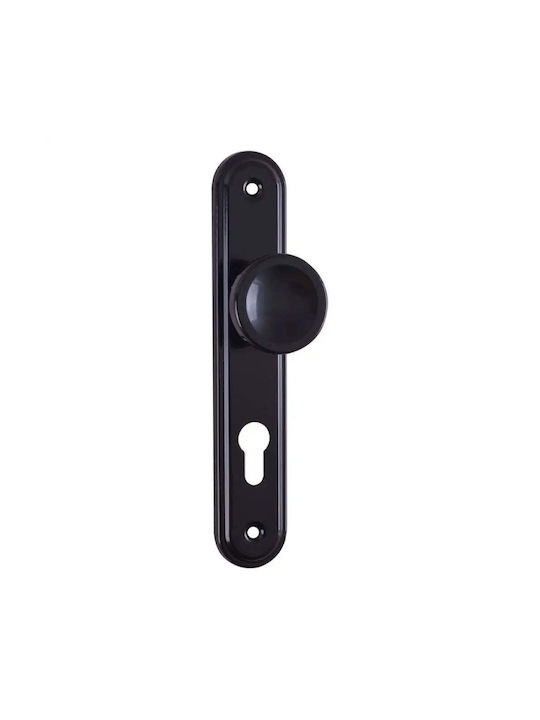 Metal Middle Door Handle Black