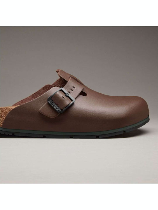 Leder Herren Hausschuhe Braun
