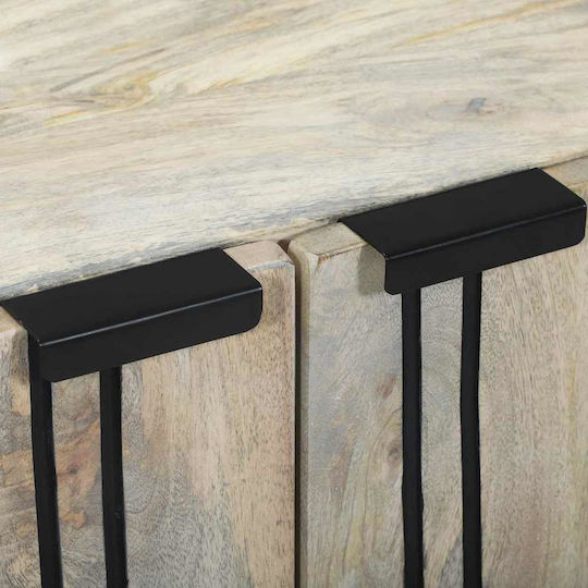 Büroaufbewahrungsschublade und -schrank Holz Weiß und Schwarz 60x33,5x75cm