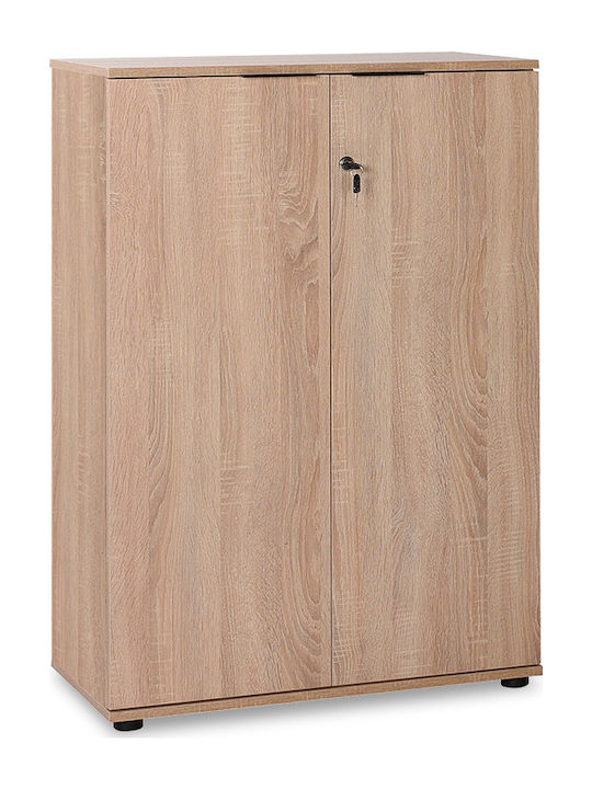 Office Storage Chipboard Cabinet with Lock Sonoma L72xW34xH109cm