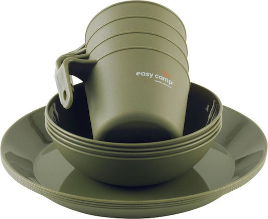Camping-Kochutensilien Moss 4 Dine Set Easy Camp Grüne