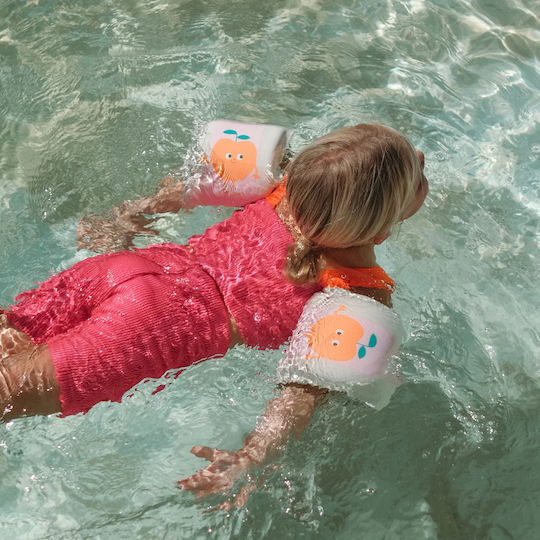Sunnylife Swimming Armbands Poppy Peach Pink Stripe 26180104