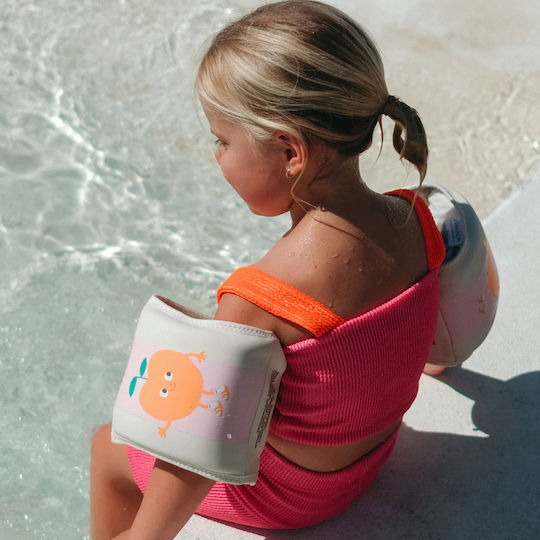 Sunnylife Swimming Armbands Poppy Peach Pink Stripe 26180104
