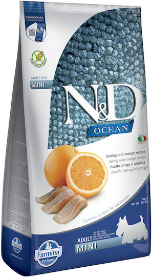 Farmina N&D Ocean Canine Херинга и Портокал за Възрастни Мини 7кг