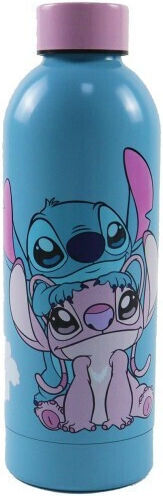 Gim Stitch Stainless Steel Kids Water Bottle Thermos with Screw-on Cap Non Spill Grey 530ml