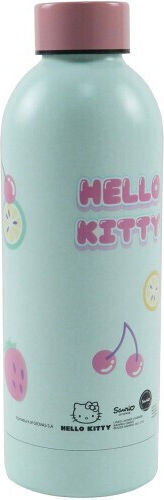 Gim Hello Kitty Stainless Steel Kids Water Bottle Thermos with Screw-on Cap Non Spill Grey 530ml
