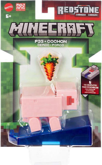 Mattel Minecraft Porc Încărcat cu Redstone 8 cm