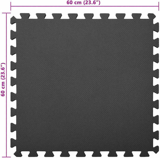 vidaXL Pool Ground Pad 60x60x1 cm Black