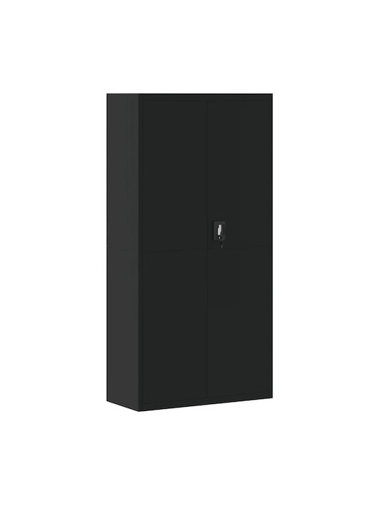 Kleiderschrank Büro Black 90x40x180cm