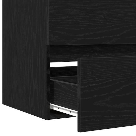 vidaXL Countertop with Sink L60xW38.5xH45cm Black Oak