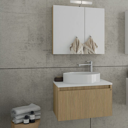 Drop Liberty Waschtisch mit Waschbecken Slavonia Oak