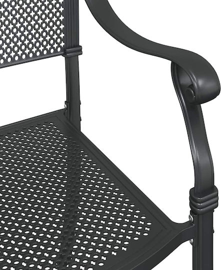 Garden & Outdoor Furniture Set for Small Balconies 3 Pieces Black
