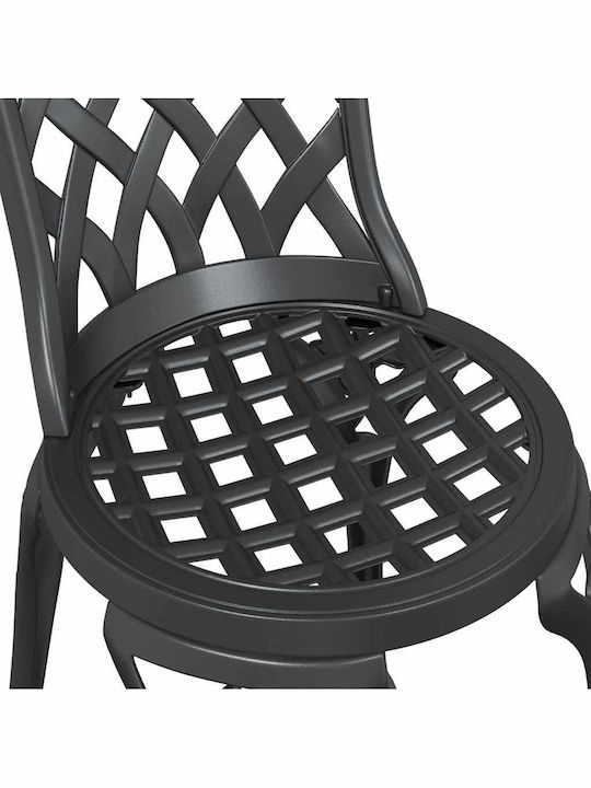 Dining Room Set for Small Outdoor Spaces 3 Pieces Black