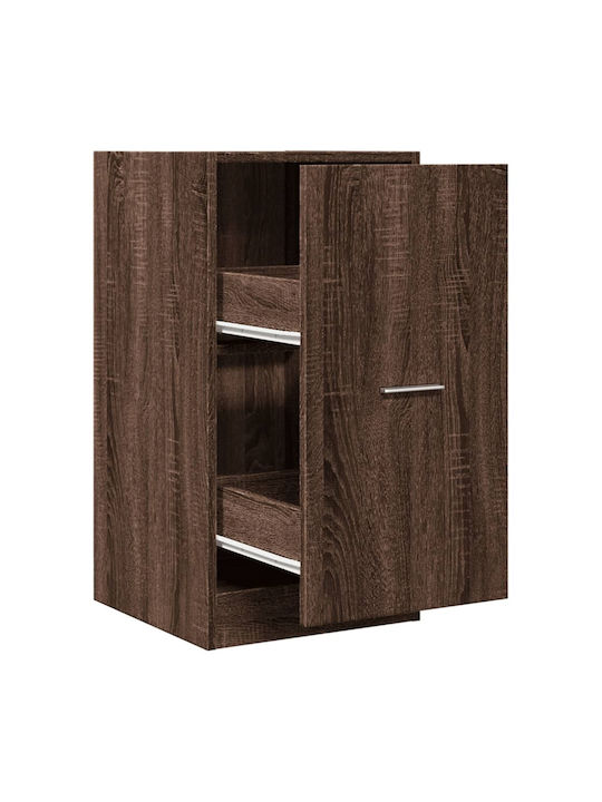 Vidaxl General Purpose Drawer Unit Brown Oak 40x41x77.5cm Engineered Wood 1 Piece Brown