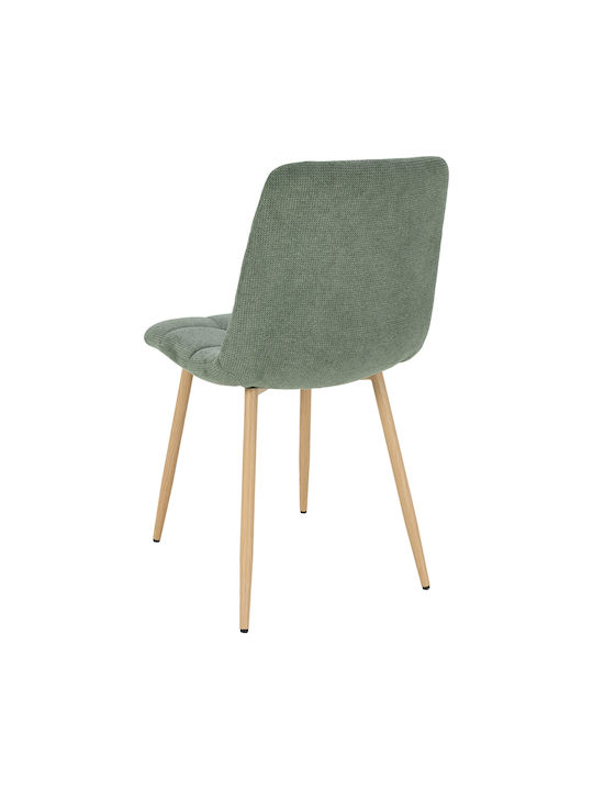 Stol Dining Chair With Fabric Upholstery Green 55x45x88cm